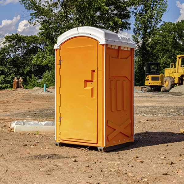 how often are the portable restrooms cleaned and serviced during a rental period in Easton Washington